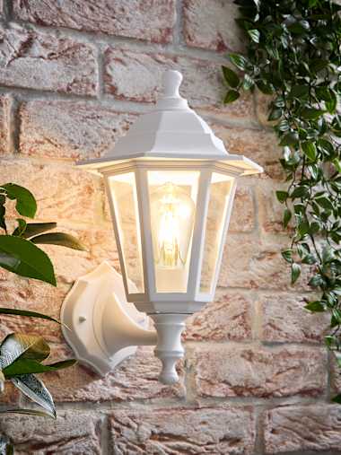 Mayfair IP44 Outdoor White Up Down Wall Lantern