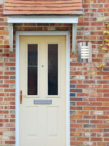 Medlock IP44 Outdoor Stainless Steel Bulkhead Wall Light