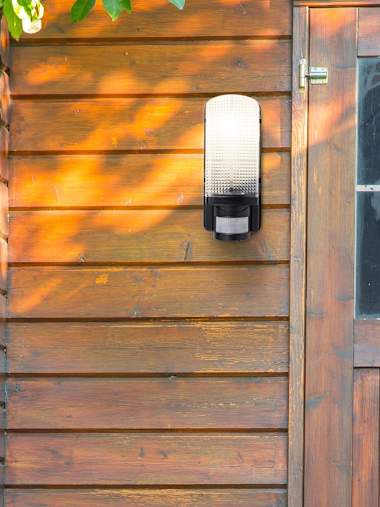 Griffin IP44 Black PIR Motion Sensor Bulkhead Wall Light