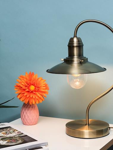 Antique Brass Fishermans Touch Table Lamp