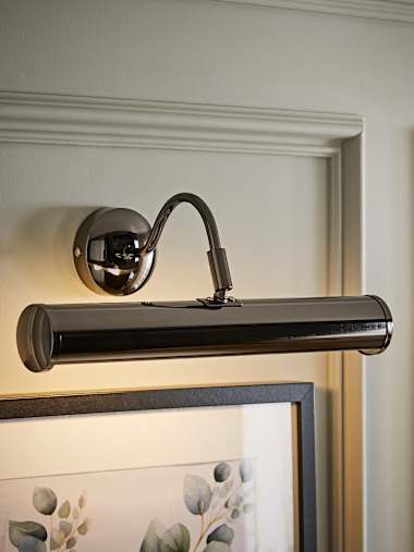 Gemini Black Traditional Picture Wall Light