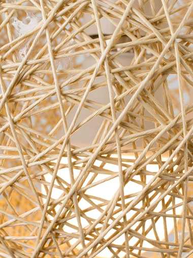 Bjorn Small Cream Twine Pendant Shade