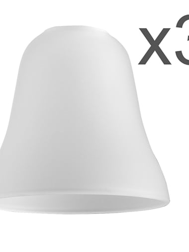 Pack of 3 Bell Shaped Forsted Glass Shades