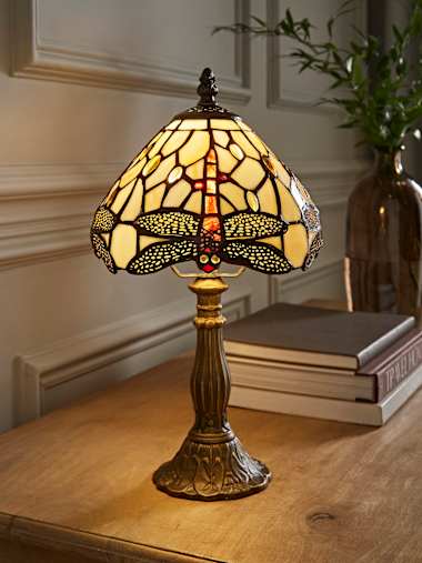 Dragonfly Tiffany Dragonfly Antique Brass Table Lamp