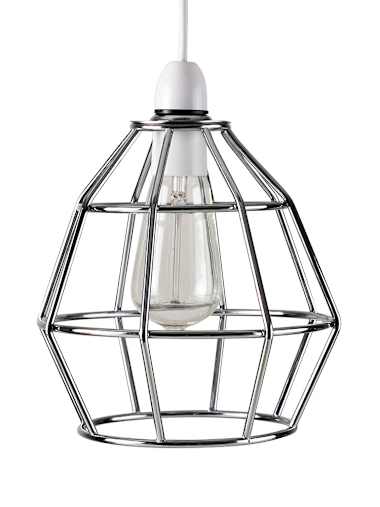 Chrome Basket Pendant Shade