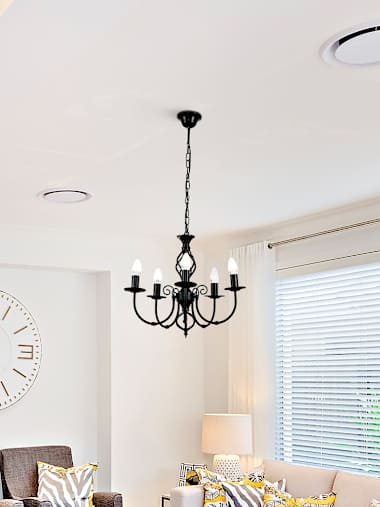 Memphis 5-Way Twist Ceiling Light in Black