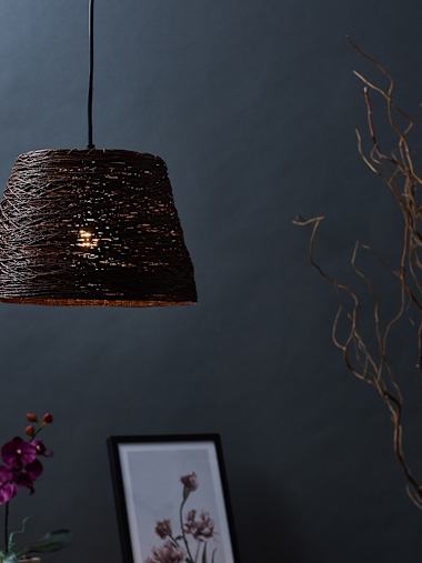 Jaap Brown Twine Tapered Pendant Shade