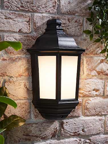 Wiltshire IP44 Black Wall Lantern