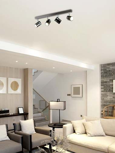 Rosie 4-Way Black Chrome Spotlight Bar