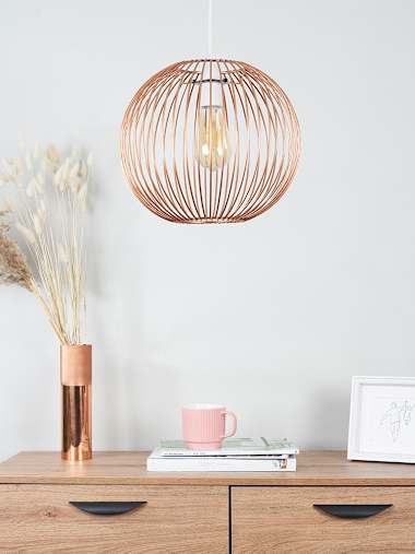 Faraday Copper Basket Pendant Shade