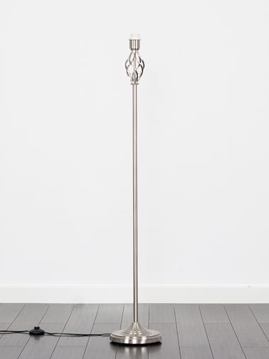 Brushed Chrome Twist Floor Lamp