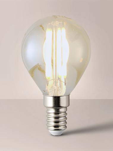 4W SES/E14 Filament Golfball Bulb in Amber