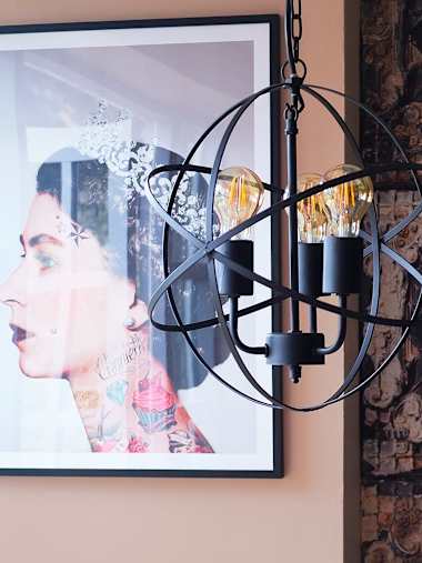 Dalton Black 3-Way Industrial Ceiling Light