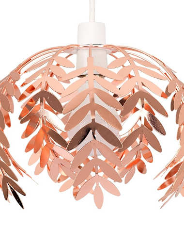 Pinnate Copper Fern Leaf Pendant Shade