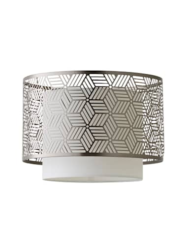 Eugene Grey and White Geometric Pendant Shade