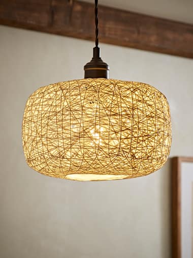 Bjorn White Doughnut Twine Pendant Shade