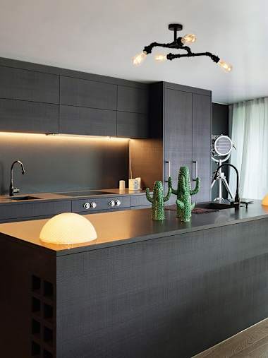 Luiggi Industrial 4-Way Black Angular Ceiling Light