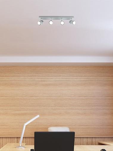 Rosie 4-Way Grey and Chrome Spotlight Bar