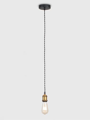 Pendial Industrial Antique Brass Lampholder Pendant Light