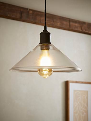 Tapered Dome Translucent Glass Pendant Shade