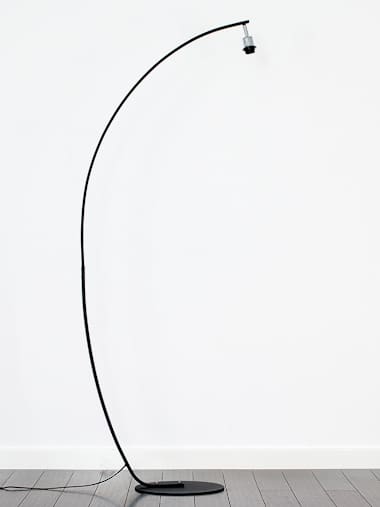 Rousse Large Black Curved Floor Lamp