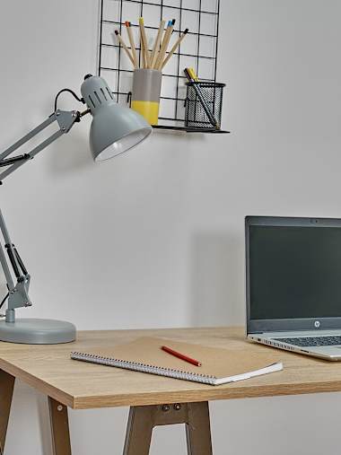 Monda Cool Grey Adjustable Table Lamp