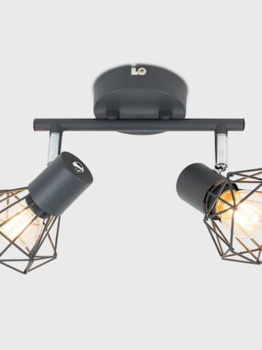 Angus 2-Way Adjustable Wall Light in Grey