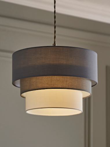 Aztec Grey and White Pyramid Pendant Shade