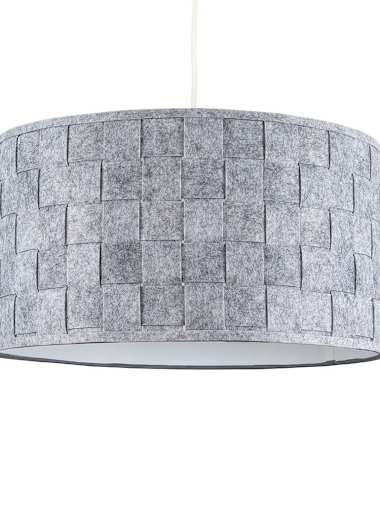 Monza XL Grey Weaved Pendant Shade