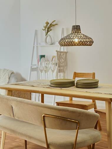 Hamilton Grey Wicker Pendant Shade