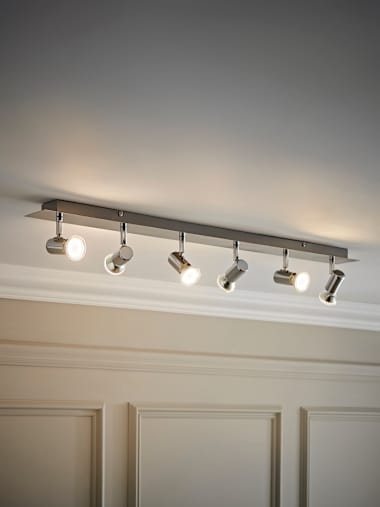 Consul Chrome 6-Way Plate Spotlight Bar