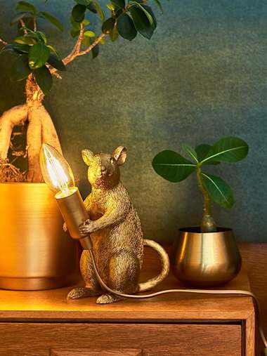 Gold Rat Table Lamp