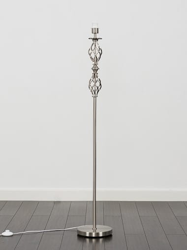 Double Twist Floor Lamp in Brushed Chrome
