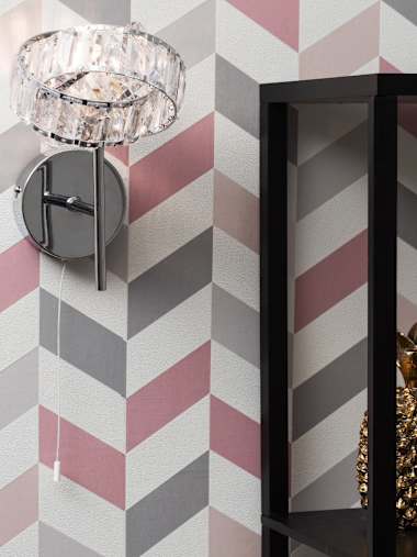 Hudson Chrome Wall Light with Pull Switch