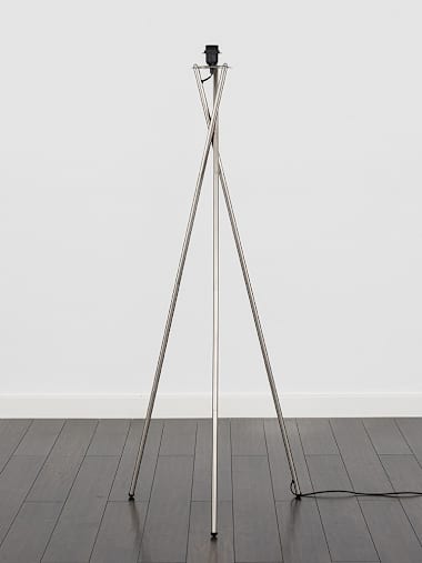 Camden Brushed Chrome Tripod Floor Lamp Base