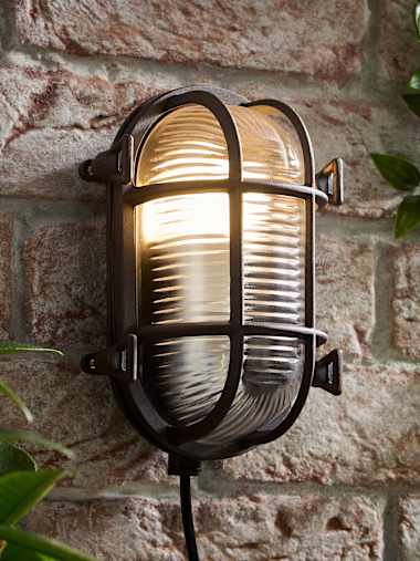 Bow IP64 Rust Effect Oval Bulkhead Wall Light