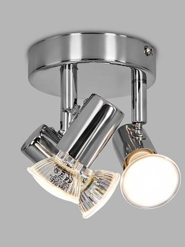 Consul 3-Way Mini Round Ceiling Spotlight in Chrome