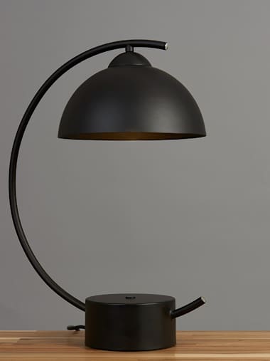 Lua Matte Black Curve Table Lamp