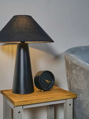 Galvani Matte Black Cone Table Lamp