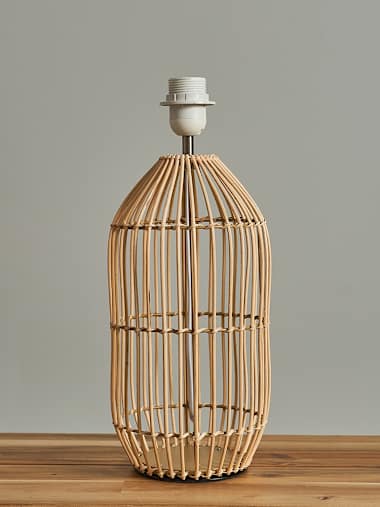 Large Natural Rattan Table Lamp