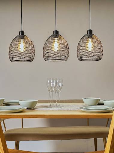 Novo 3-Way Matte Black Pendant Ceiling Light