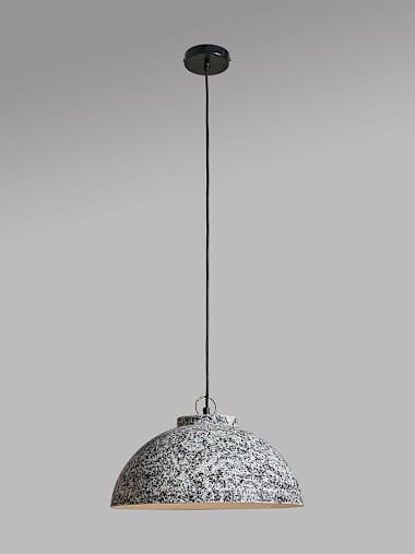 Burrel Grey and White Speckled Pendant Ceiling Light