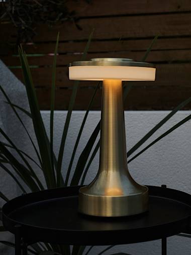 Talence Outdoor Rechargeable Brass Touch Table Lamp