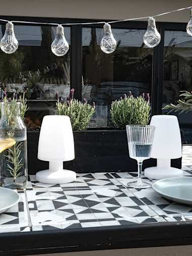 Daomu IP44 Outdoor RGB Rechargeable Mushroom Table Lantern