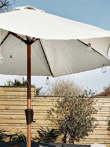 Outdoor IP44 Warm White Battery Operated Parasol Lights