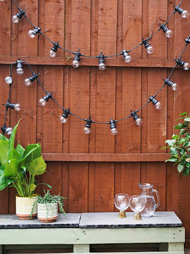 10 x IP44 Outdoor Warm White LED Festoon Lights