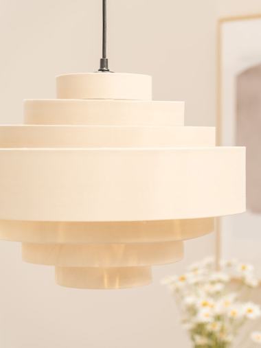 7 Layer Mink Easy Fit Pendant Shade with Gold Inner