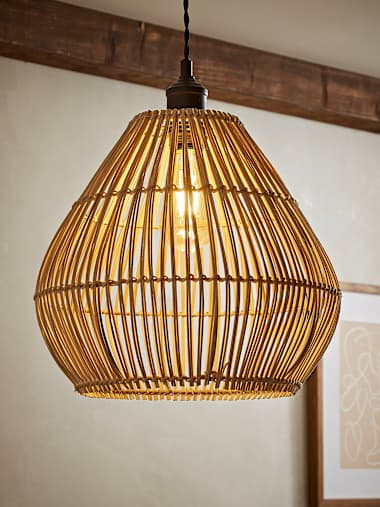 Natural Rattan Teardrop Easy Fit Pendant Shade