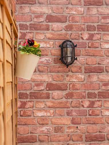 Bow IP64 Matte Black Oval Bulkhead Wall Light