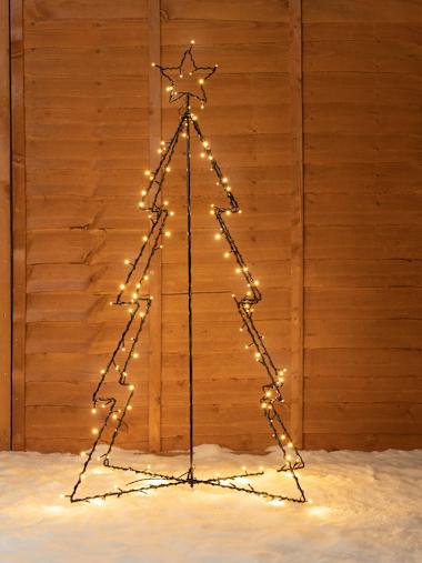 IP44 1.2m LED Wire Tree with Cool White Lights